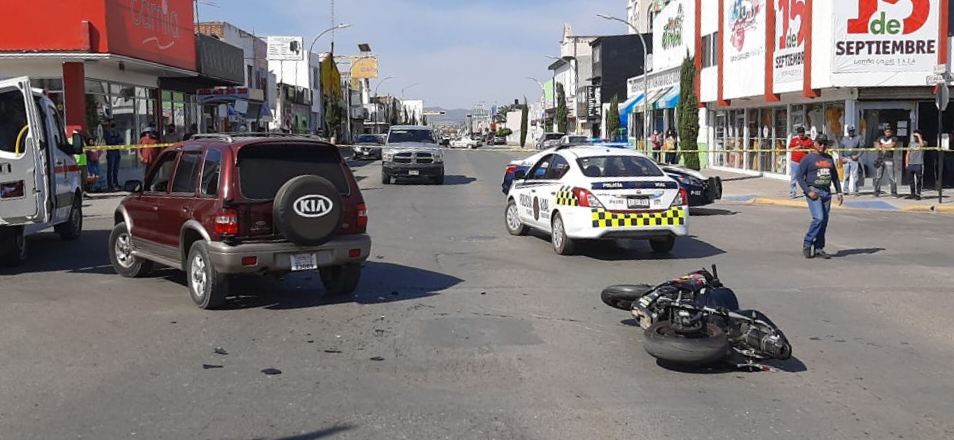 Muere motociclista tras choque en la Hidalgo y 2a