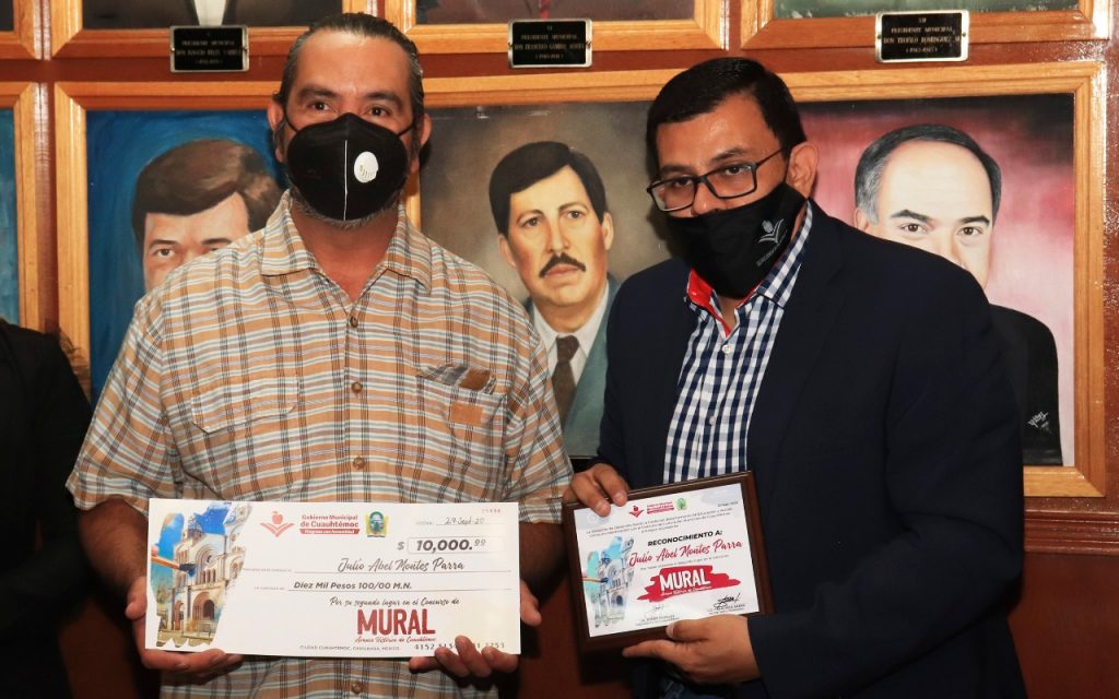 PREMIA GOBIERNO MUNICIPAL A GANADORES DEL CONCURSO DE MURAL HISTÓRICO DE CUAUHTÉMOC