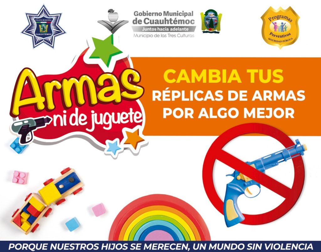 Emprende municipio campaña “Armas, ni de juguete”