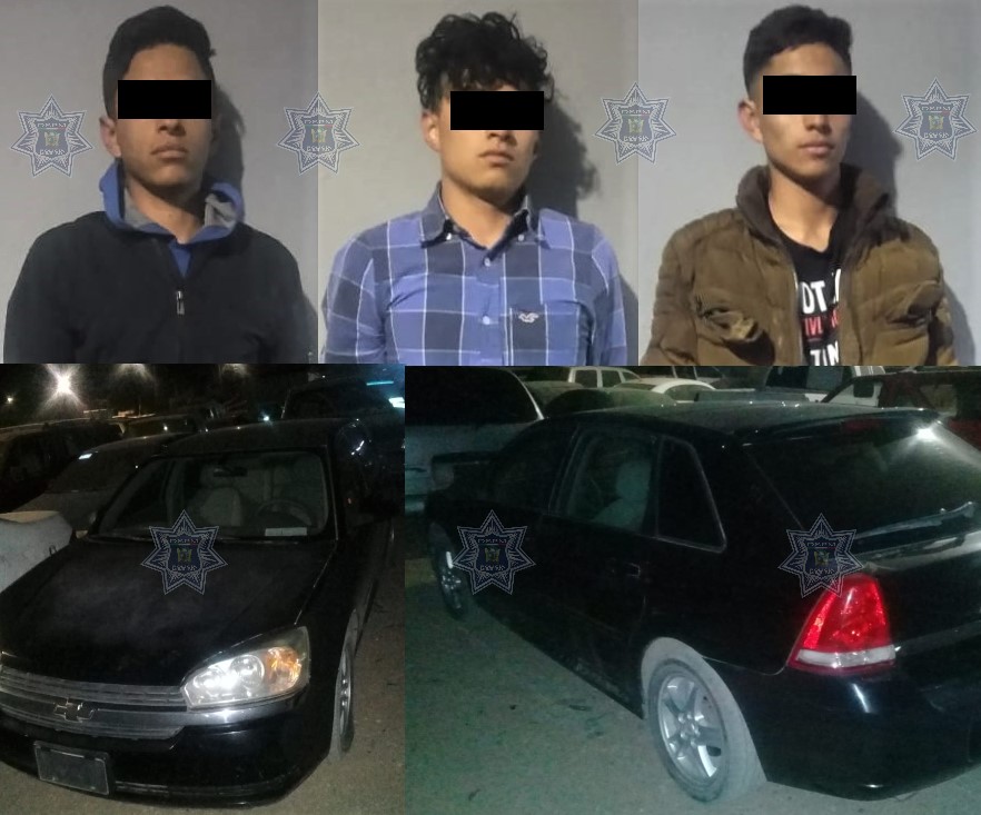 Detienen a tres hombres luego de que intentaron asaltar ayer en tres comercios