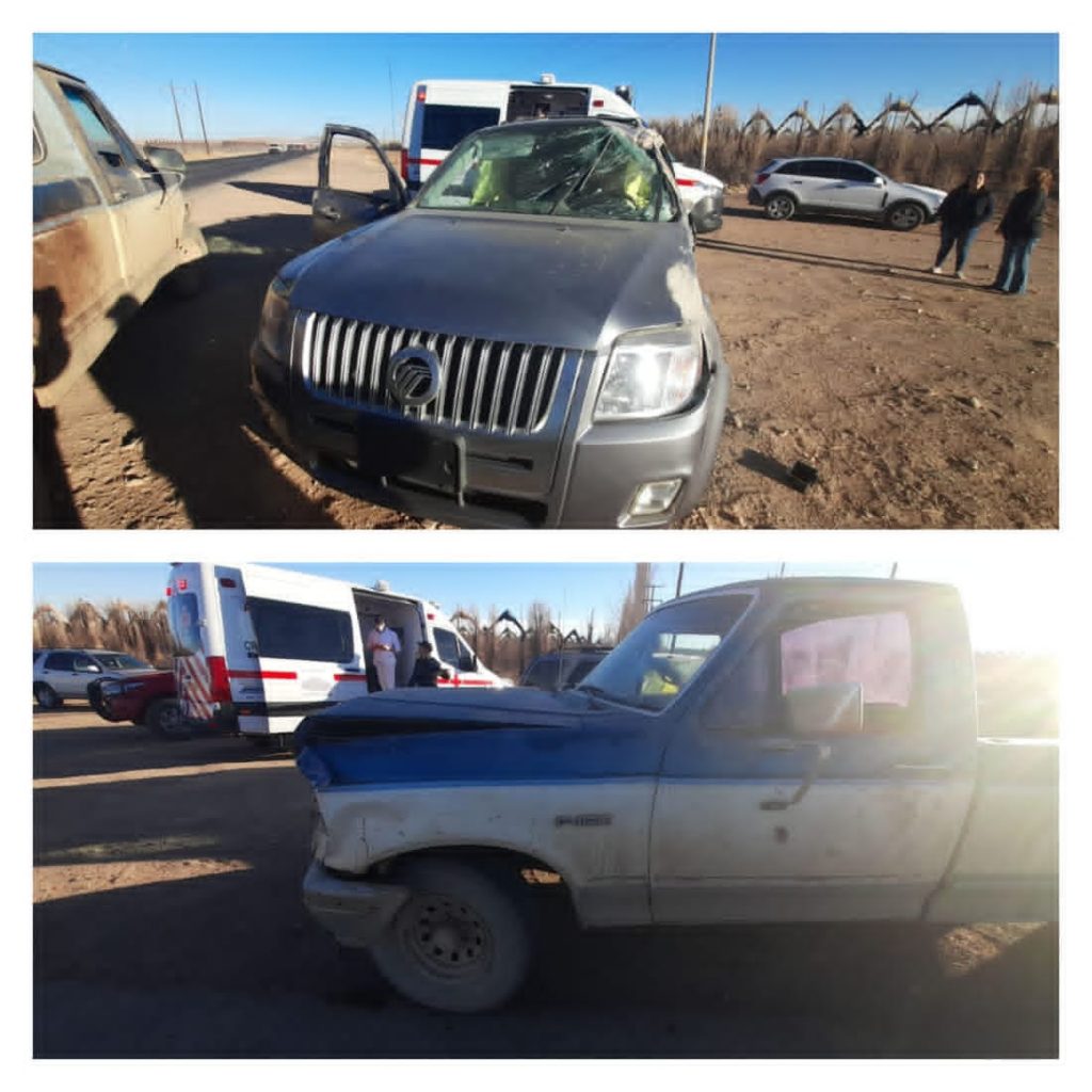 Choque con volcadura en el Gómez Morin deja dos lesionados