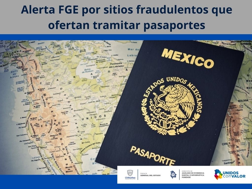 Alerta FGE por sitios fraudulentos que ofertan tramitar pasaportes