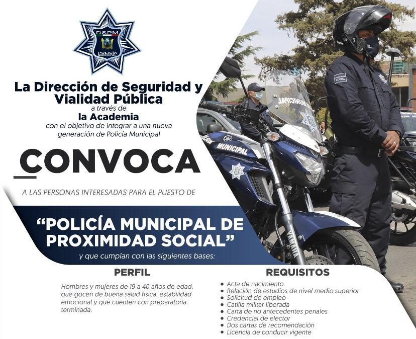 Interesa a cuauhtemenses convocatoria para policía municipal de proximidad social