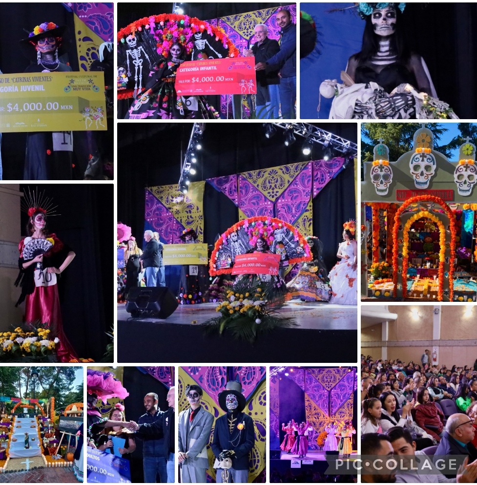 Premian a los ganadores de concurso de altares de muertos y catrinas