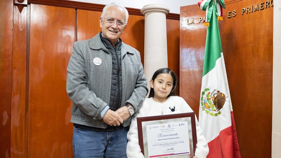 Niña de Cuauhtémoc obtiene segundo lugar nacional en concurso de dibujo