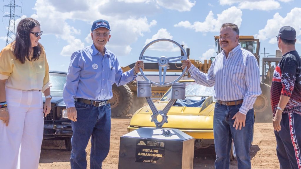 Dan banderazo a la construcción de pista de arrancones y plaza chopper