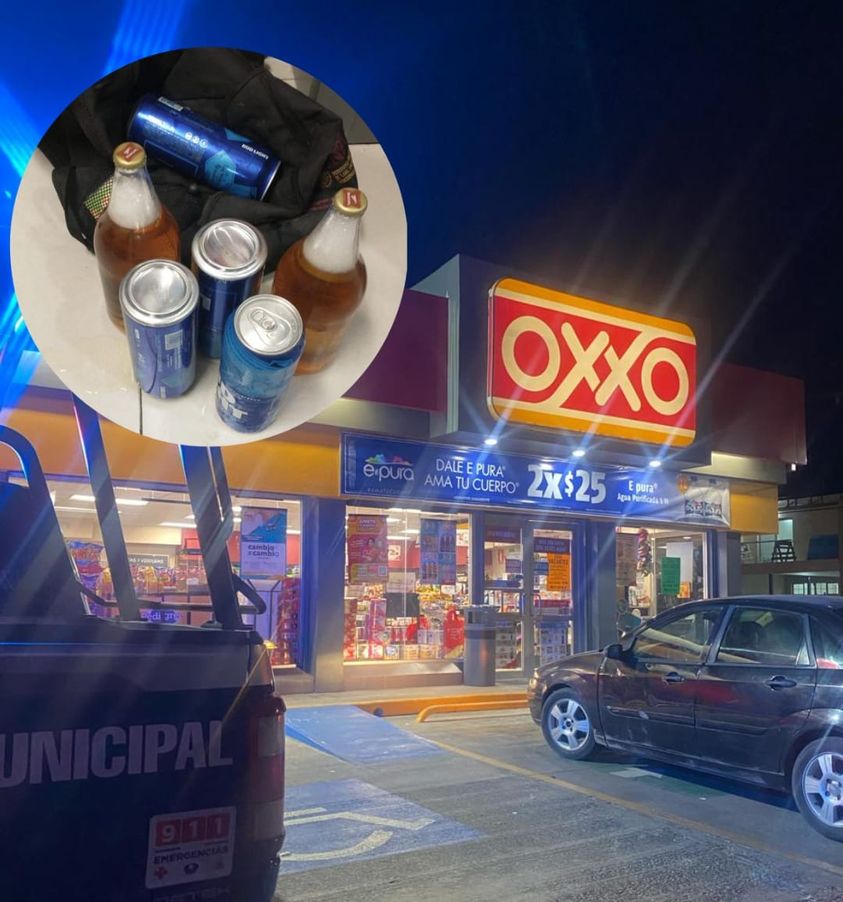 Cliente de Oxxo dá alcance a ladrón y le quita lo que había robado