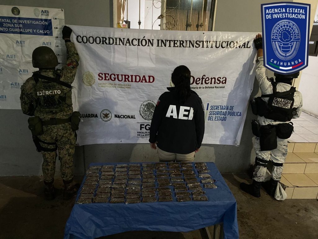 En punto de halconeo aseguran cientos de cartuchos de alto calibre en Guadalupe y Calvo